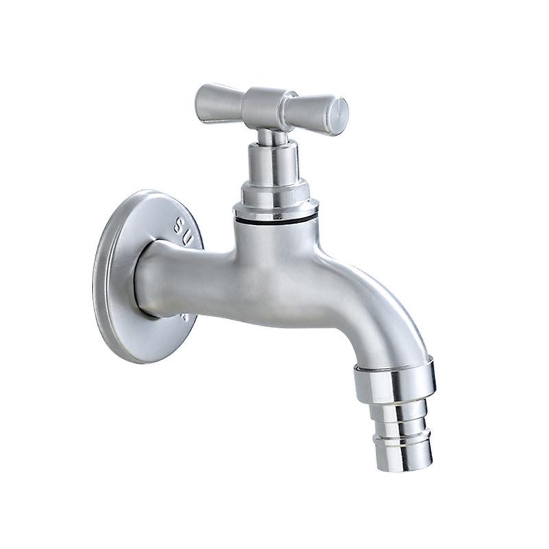 G1/2'' Смеситель для ванны и стиральной машины из нержавеющей стали 304 с матовой поверхностью, смеситель для холодной воды, настенный, для улицы, сада