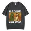 In A Pickle Call Jesus Funny Meme Tees Unisex Unisex Fashion Tshirts Summer Shortsleeved Loose Casual Vintage Tshirts Streetwear