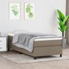 3144395 vidaXL Divan-lit Tapissier Avec Matelas Taupe 90x200 Cm Tissu