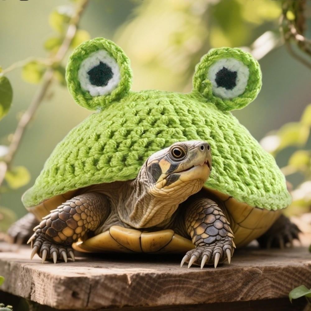 Frog Turtle Sweater Knitted Pet Turtle Outfit Fashion Pet Tortoise Clothes Pet Costume