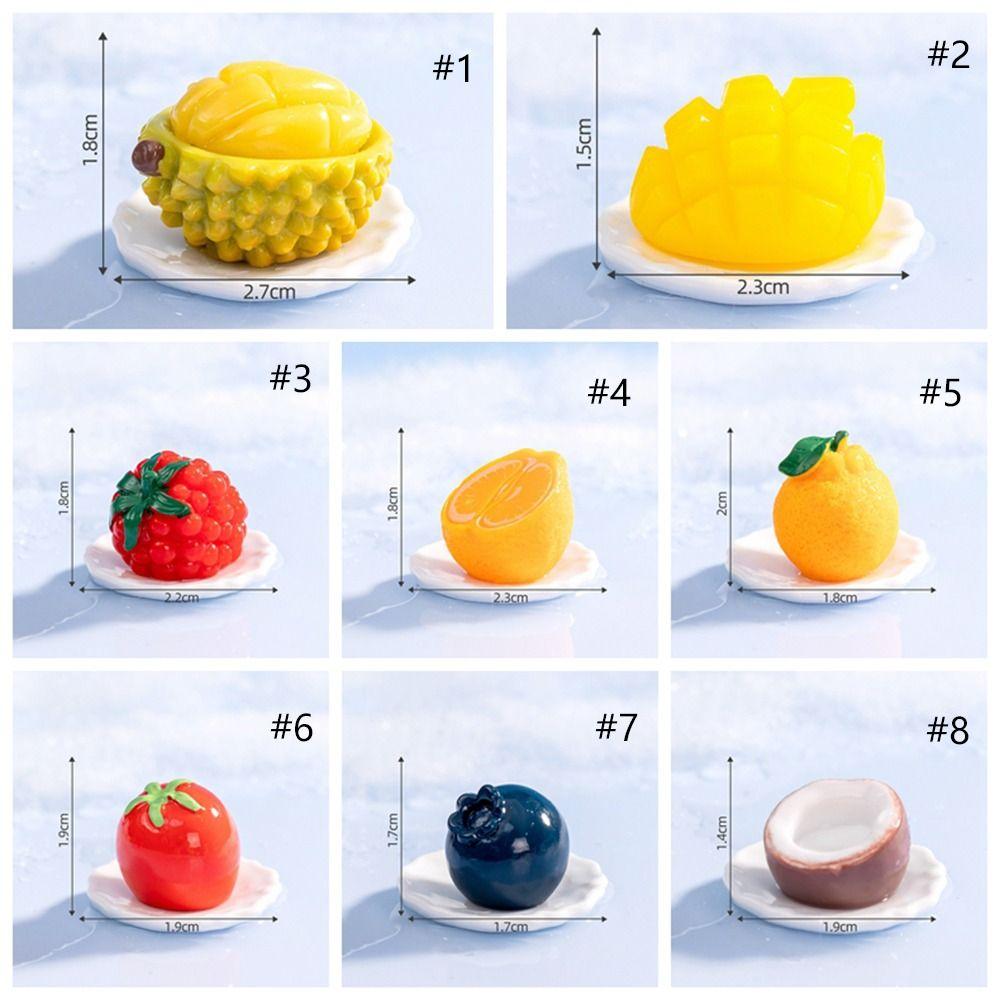 Cute Simulation Fruit Figurines 3D Mini Fruit Figurines Miniatures Handicrafts DIY Decorations Fake Fruits Window Display