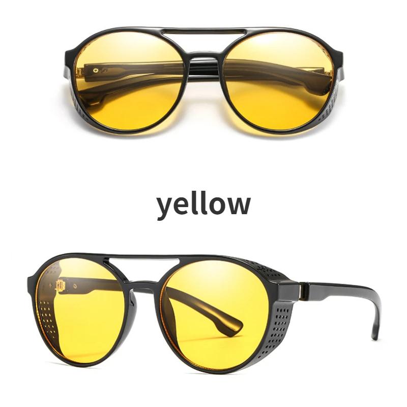 Винтажные солнцезащитные очки в стиле панк, новые модные мужские солнцезащитные очки в круглой оправе, мужские классические очки UV400 для мужчин, очки в стиле панк Óculos De Sol Gafas