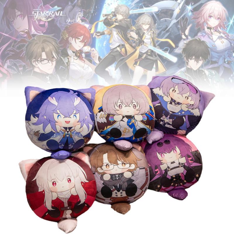 Adorable Anime Character Plush Pillow Keychain Set With Soft Pp Cotton Filling And Short Plush Material