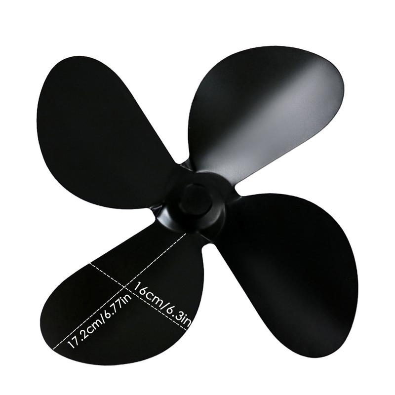 Четыре листа для замены вентилятора для печи, алюминиевый сплав, камин, четыре листа, отопление для дома, точная подгонка, легкая печь