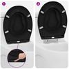 Toilet Seat Black 47 x 37 x 4 cm Duroplast