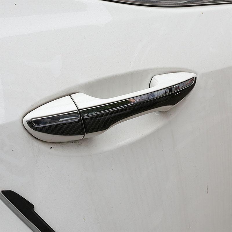 Для Toyota Corolla 2014 2015 2016 2017 2018 мягкое углеродное волокно автомобильная дверная ручка Накладка Наклейка автомобиля