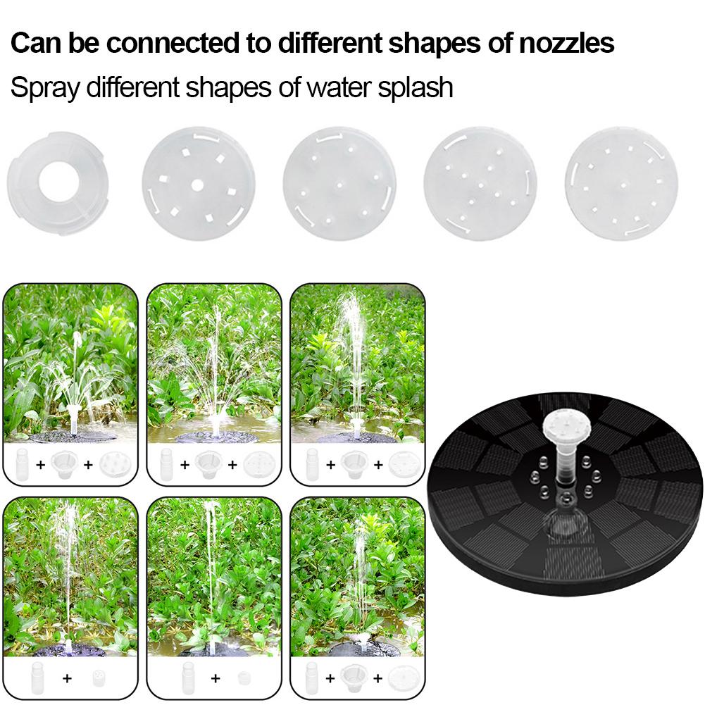 Солнечный плавающий фонтанный водяной насос с цветными светодиодными фонарями для купальни для птиц 3 Вт аккумулятор 1600 мАч для декора сада/пруда/бассейна/аквариума