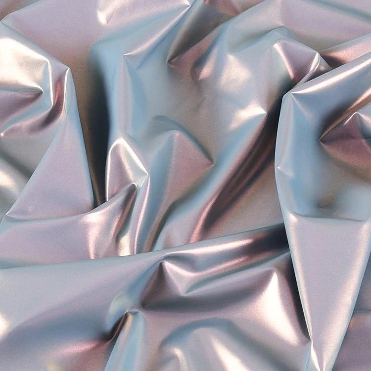 100x150 см искусственная кожа хамелеон водонепроницаемый пуховик ткань глянцевая симфония градиент для кожаной куртки ткани материалы