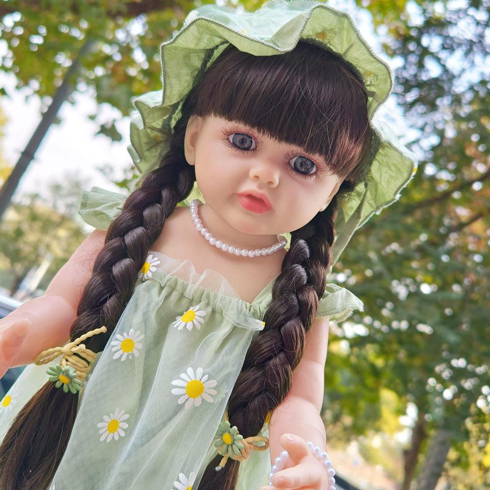 55 см мягкая силиконовая кукла для ванны Reborn Baby Bath Doll Toy 22 дюйма реалистичная принцесса малышка красивая девочка Bebe подарок на день рождения