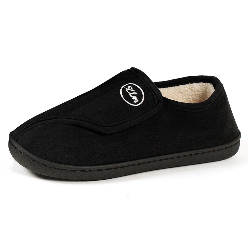 Slippers for Men Suede Leather Comfy Warm Plush Slip-on Shoes Non-Slip House Shoes Indoor/Outdoor