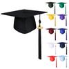Унисекс Матовая академическая шапочка с кисточкой-шармом 2026 года Взрослые Поздравляем Выпускной аксессуар для средней школы Бакалавр Магистр