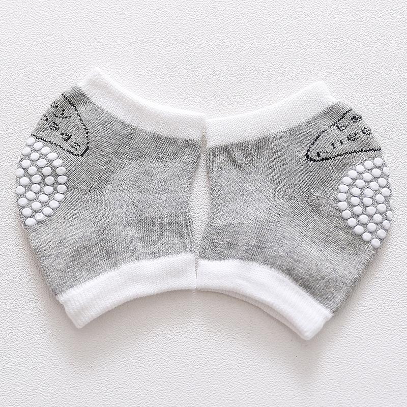 Autumn 100% Cotton Breathable Mesh Anti-Slip Silicone Grip Baby Crawling & Sports Knee Pads