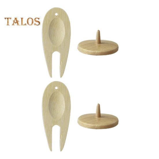 Инструмент для дерна для гольфа, зеленая бамбуковая вилка, маркер для выравнивания мячей, инструмент для фиксации дерна для гольфа, деревянные аксессуары для гольфа для мужчин