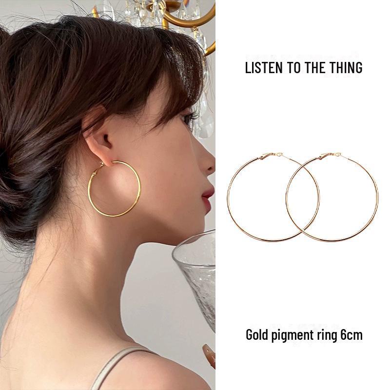 Шикарные серебряные серьги-кольца — крупные, стильные, простые и роскошные женские серьги