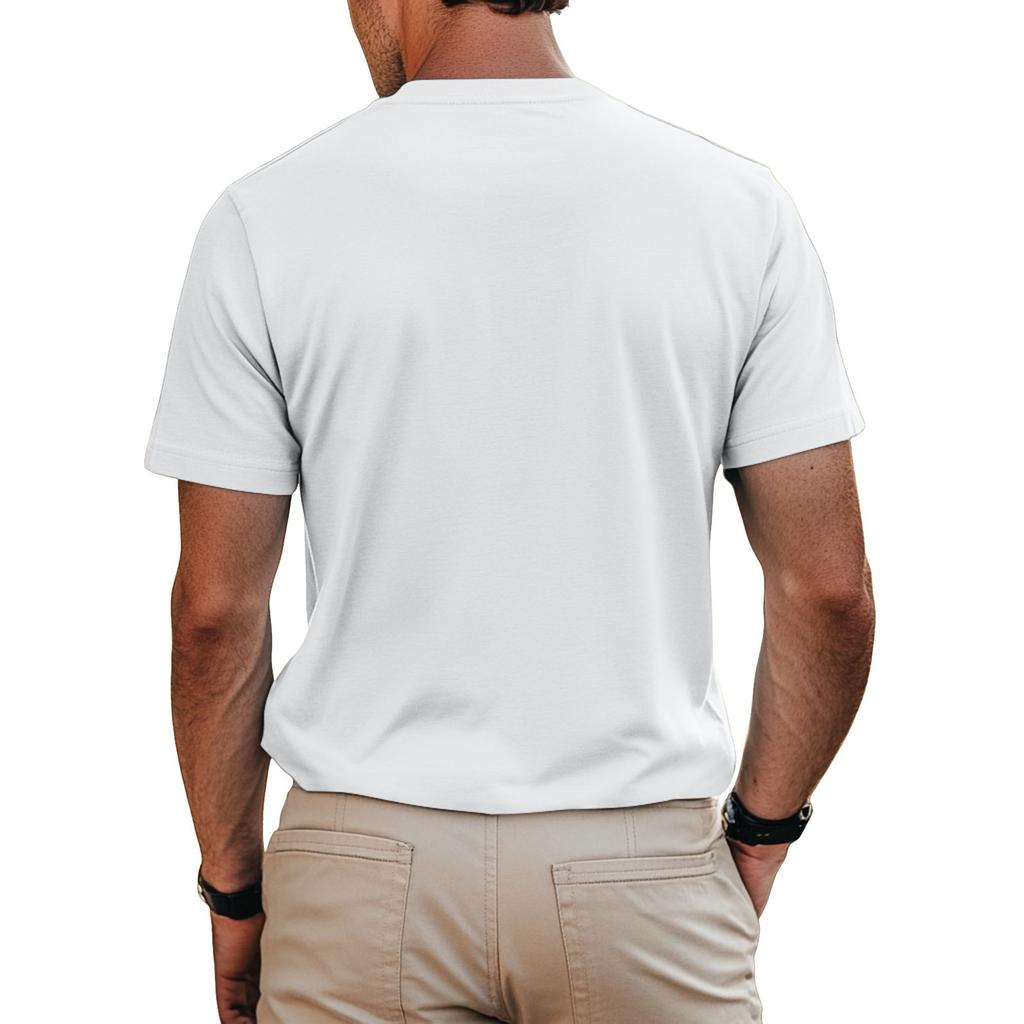 Мужская модная футболка с принтом, круглым вырезом, прямыми плечами и короткими рукавами