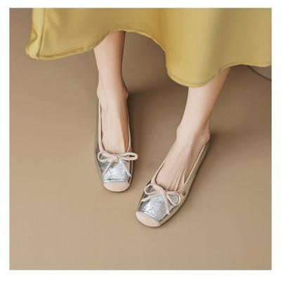 Мода Модная обувь для женщин, увеличивающая внутренний рост 2024 года, новые туфли с бантом, удобная женская обувь