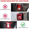 JL Tail Light Covers, ABS Rear Light Lamp Guards Trim Compatible with 2018-2024 Jeep Wrangler JL, Black (Fit for LED Light Version Without Frame)