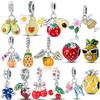 Charms Copper Original Avocado Red Strawberry Cherry Pineapple Beads Fit Bracelet Women Jewelry Necklace Diy