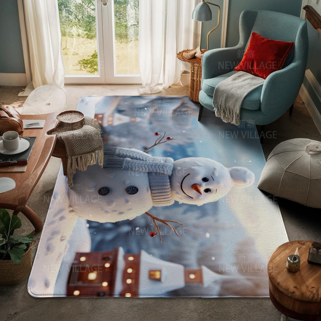 Ковер у входа в дом Домашний коврик у двери Гостиная Ванная Комната Ноги ванная комната Нескользящие коврики с водопоглощением для ванной Счастливого Рождества зима