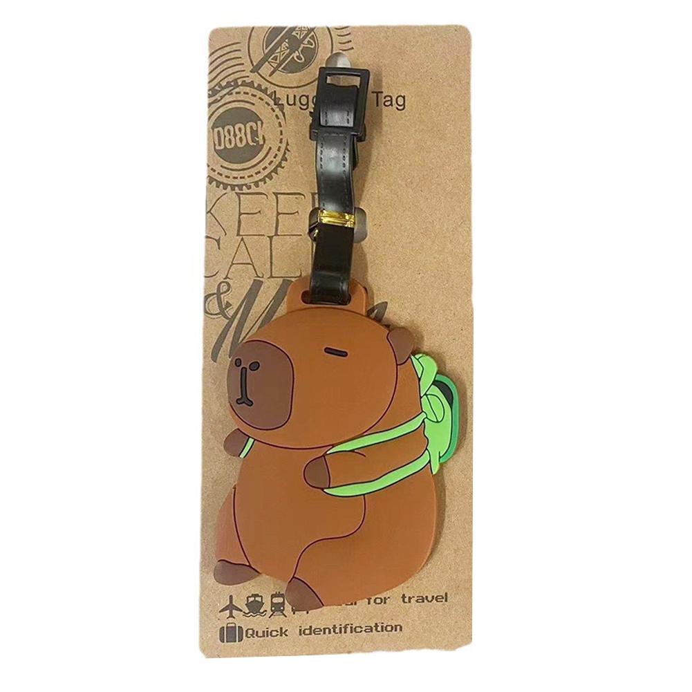 Подвеска на багажную бирку Акула Кот Капибара мультяшная Милая багажная бирка мультяшный чемодан идентификатор адрес держатель посадка багажа портативная подвеска