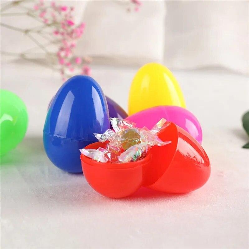 12pcs/set Easter Egg Decoration Home DIY Craft Plastic Easter Eggs