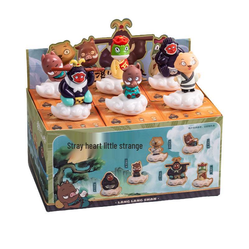 Langlang Mountain Little Monster Figurine - Cartoon Anime Blind Box Ornament.