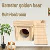 Suweisuge Wooden Multi-Room Hamster House with Ladder & Hideaway