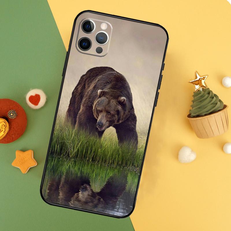 Grizzly Bear Phone Case For iPhone 17 17Air 16 15 14 13 11 12 Pro Max 12 13 Mini 16E Shockproof Cover