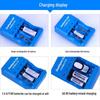 4-Slot Charger for 1.2V AA, AAA, and 9V Rechargeable Batteries