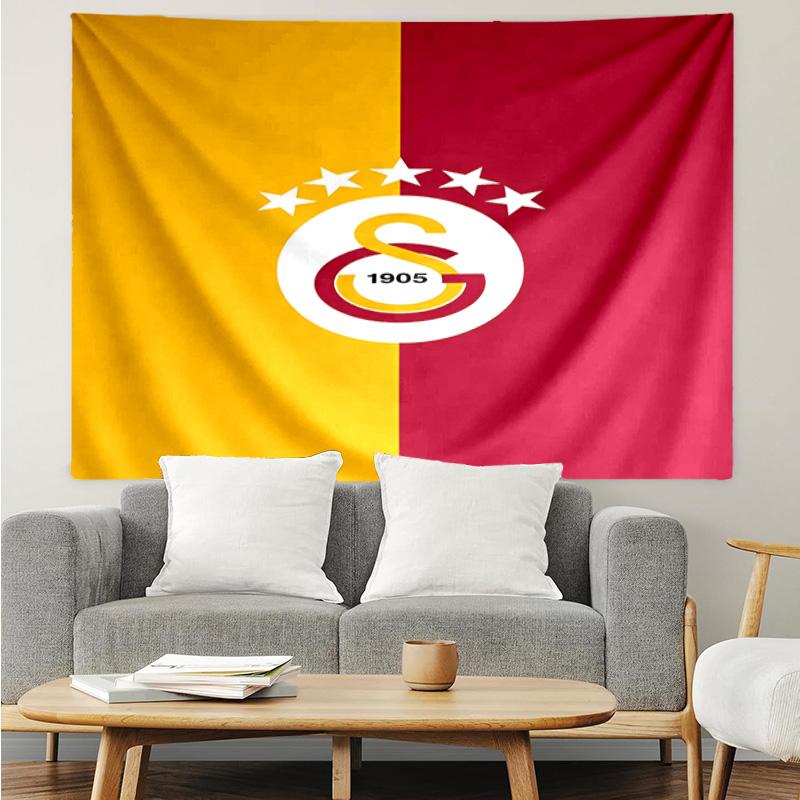 1PC Galatasaray Football Club Crest Tapestry, Unique Design Tapestry, Suitable for Bedroom,Livingroom, Playroom,Heartwarming Holiday Gifts