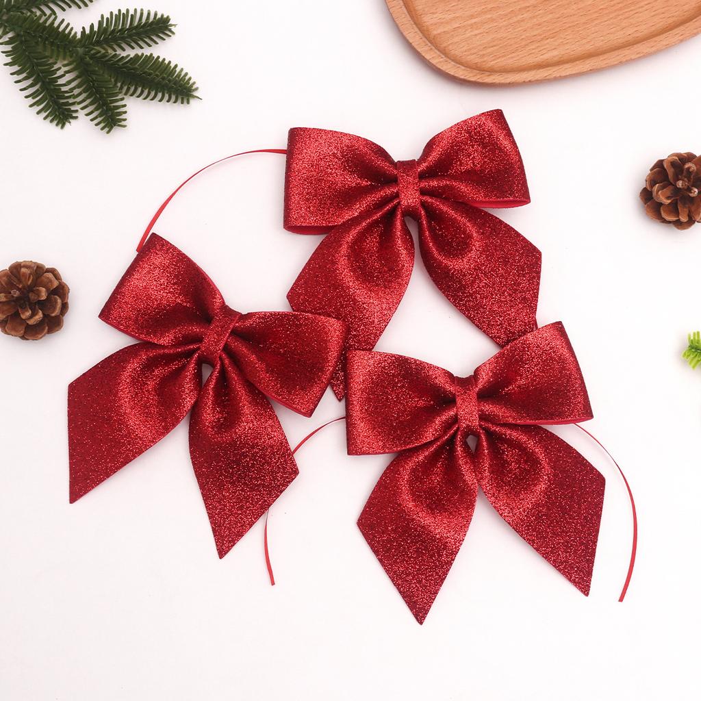 Christmas Bows Red Christmas Tree Hanging Decorations Christmas Hanging Decorations Bowknot Tree Ornaments