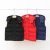 Autumn Winter Boys Girls Sleeveless Hooded Vest Jacket Cartoon Print Coat Kids Warm Vest Outwear Clothes