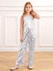 Kids Girls Halter Shiny Sequins Jazz Latin Dance Jumpsuit Sleeveless High Waist Pageant Romper Long Pants