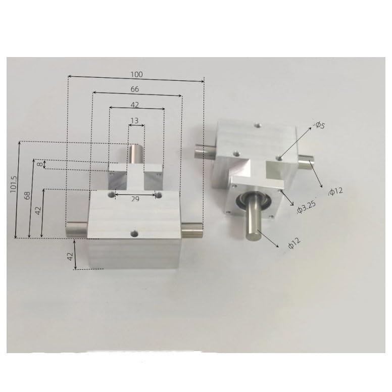 Механическое рулевое управление 1 шт. 90-градусный спирально-конический редуктор 12 мм сонаправленный двойной вал прямоугольный рулевой редуктор 1:1 Соотношение Коллектор