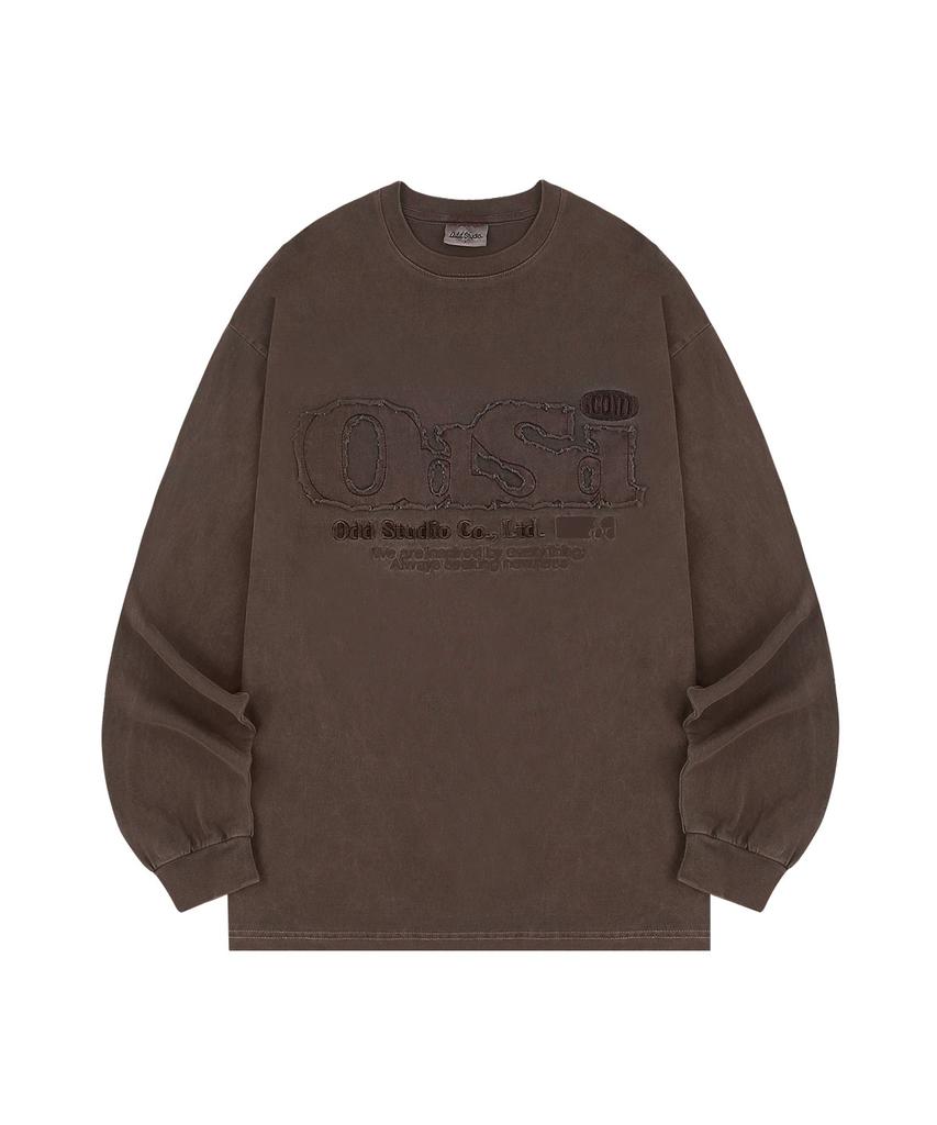 ODDSTUDIO Odsd Pigment Damaged Long Sleeve - Brown