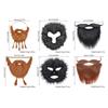 Artificia Realistic Fake Beard Funny Viking Braided Beard Pirate Play Halloween Fake Mustache  Prom