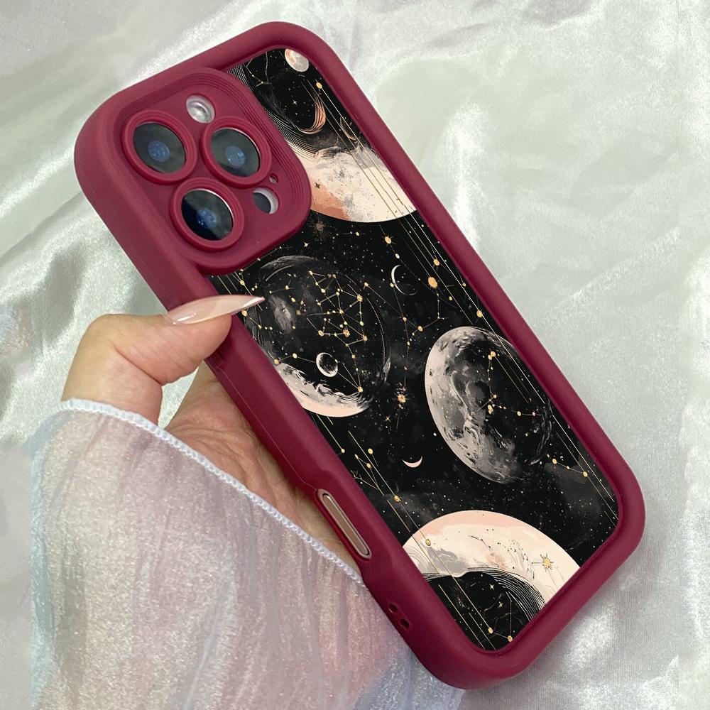 JT22 Астрологический для знаков зодиака Realme 14 15 Huawei P40 Honor 70 90 Infinix Tecno itel Motorola Google Все модели Ангельские глазки Мягкий ТПУ Чехол для телефона