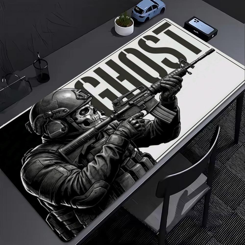 XXL Ghost Soldier Tactical Pattern Gaming Mouse Pad Non Slip Desk Mat For PC Laptop Keyboard Military Themed Office Surface