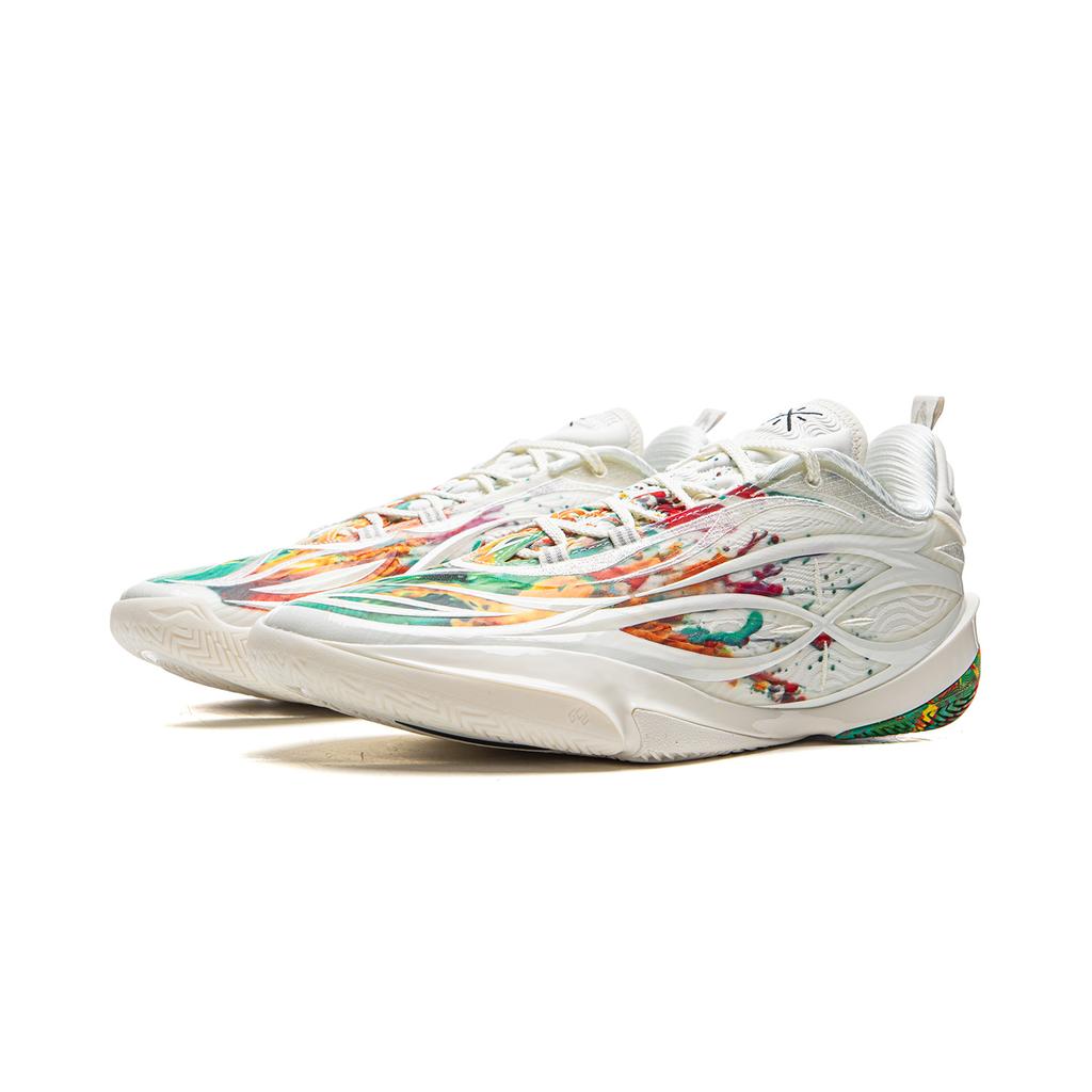 Li Ning Wade 808 5 Ultra V2 Basketball Shoes Men Sneaker Champagne-White ABAV045-2