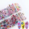 10 Pcs Holographic Nail Foil Set Transparent Butterfly Nail Art Transfer Sticker