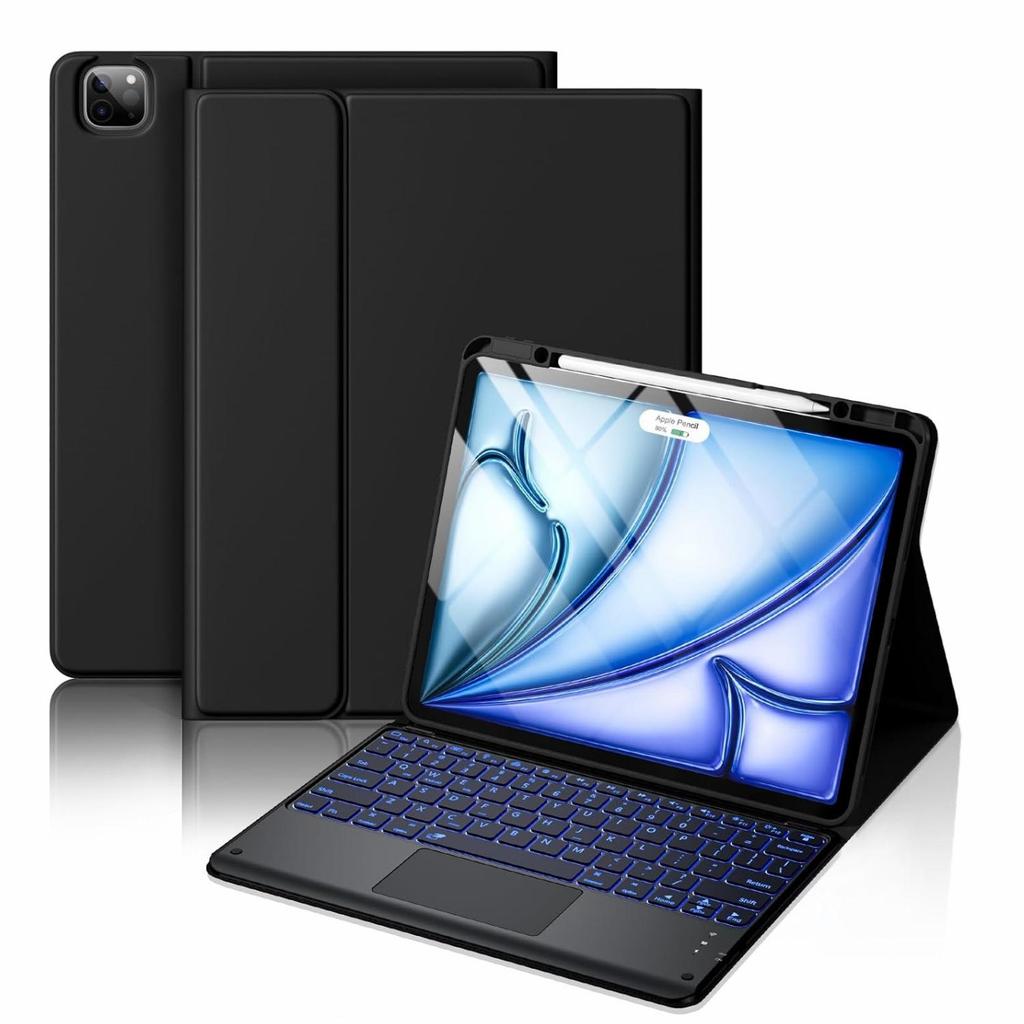 Чехол-клавиатура для iPad Air 11": Совместим с 10-м/11-м поколением, Magic Keyboard, с подсветкой, магнитный, держатель для Pencil.