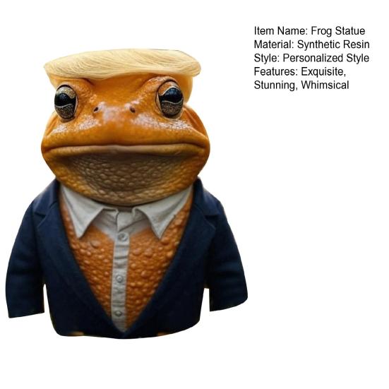 Садовая статуя лягушки Причудливая садовая скульптура желтой лягушки для внутреннего и наружного дворика, сада, цветочного горшка, украшения газона