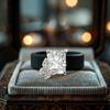 Women Butterfly Rectangle CZ Silicone Ring Two-tone Sparkling Butterfly Ring Comfort Sport Wedding Stackable Jewelry