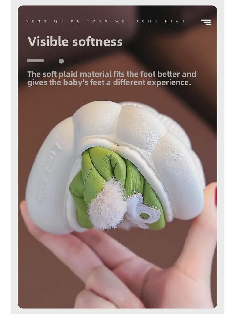 Warm Waterproof Non-Slip Cotton Slippers for Toddlers (Boys & Girls, 1-3 Years) - Indoor Winter Shoes