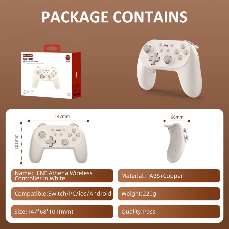 Switch Wireless Pro Controller для Switch Lite/OLED/ПК, удаленный геймпад с линейными триггерами Холла/пробуждением/макро/турбо/вибрацией/управлением движением