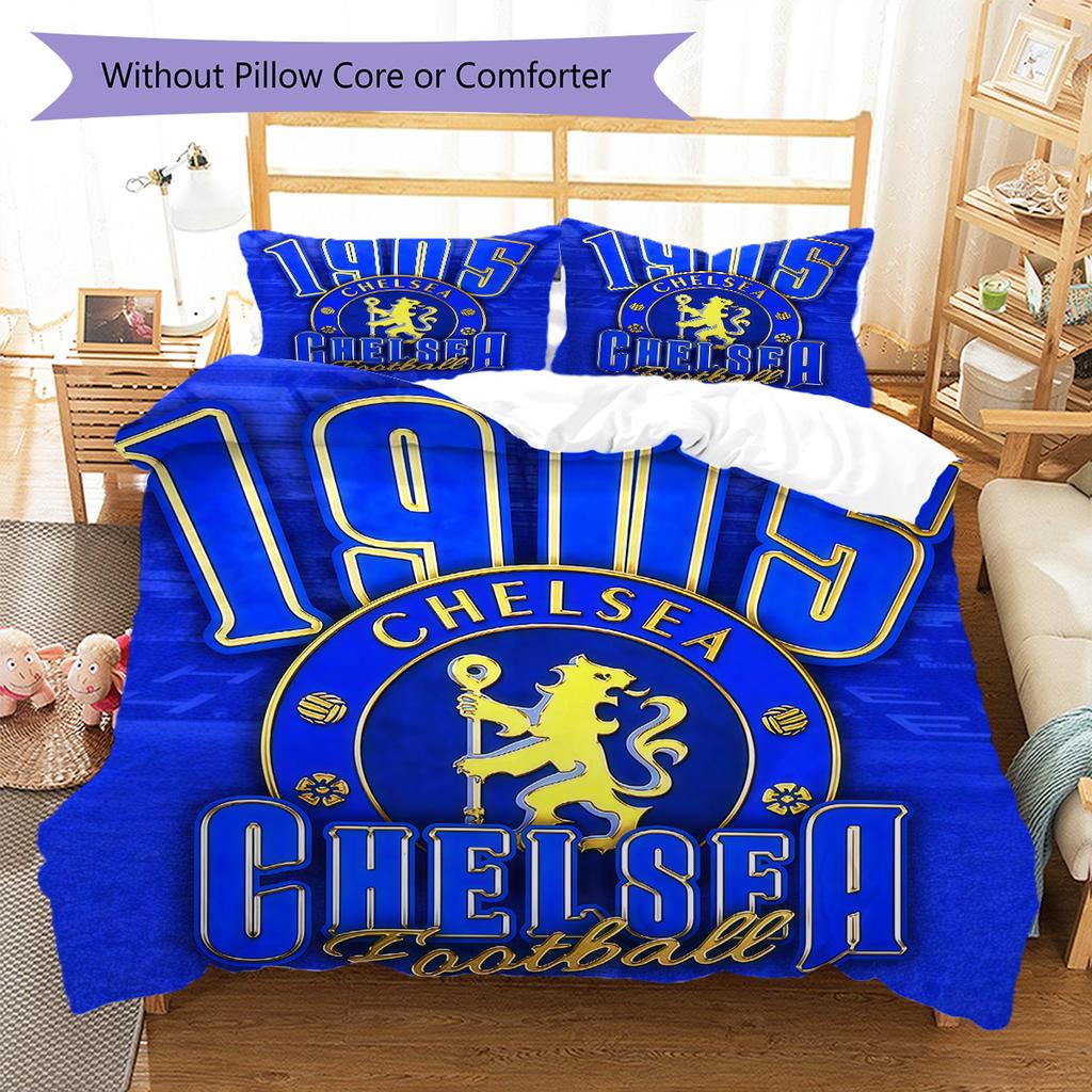 The Blues logo Pattern Bedding Quilt Set Quilt Cover Pillowcase Home Decoration Birthday Gift (1 * duvet cover + 2 * pillowcase, without core)