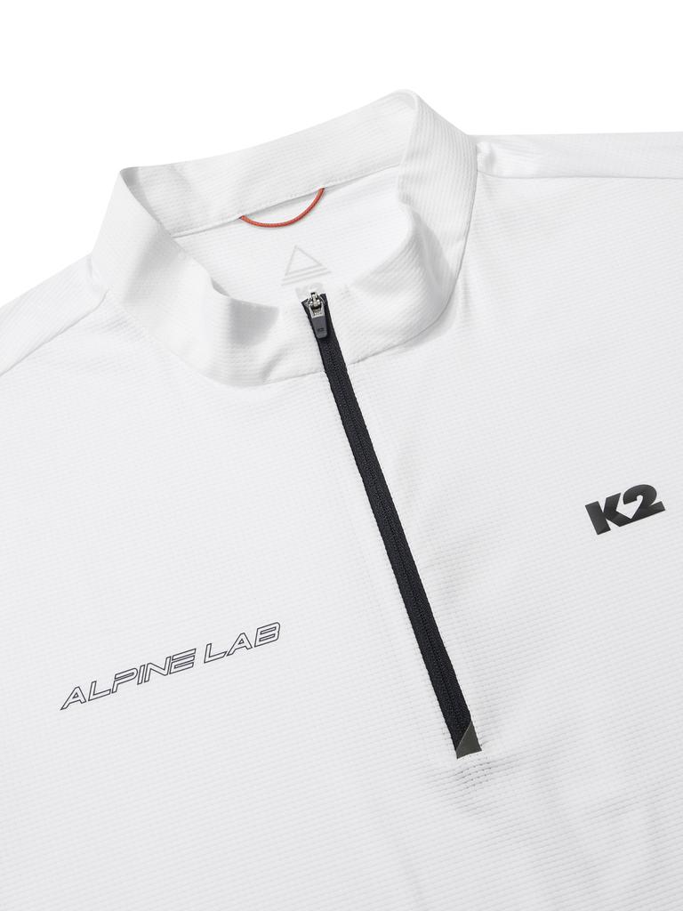K2 Alp Polartec Футболка с коротким рукавом на молнии_Белый