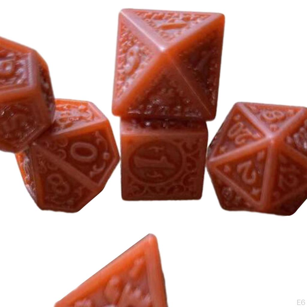 7 Piece Dice Set, Polyhedral Dice, Math Counting Teaching Aids, Multi-Sided Game Set