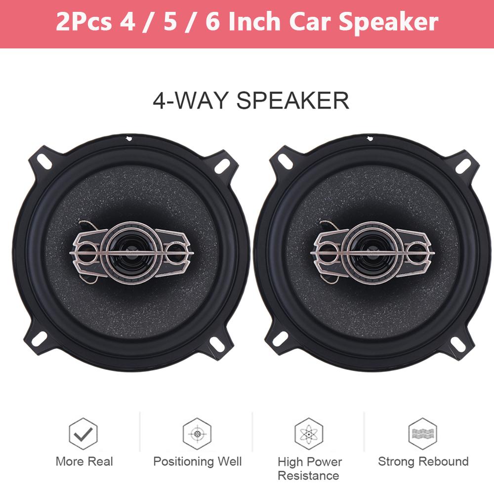 2pcs 4/5/6 Inch Car Speakers 4 Way Subwoofer Car Audio Music Stereo Full Range Frequency Coaxial Hifi Automotive SpeakerGood product