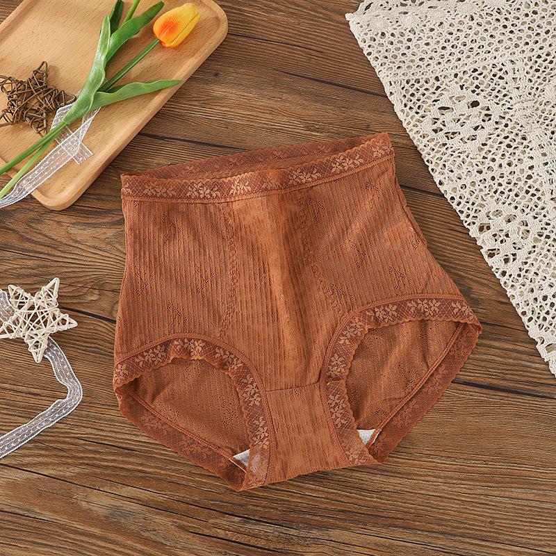 High Waist Panties Women Lace Briefs Transparent Sexy Lingerie Female Knickers Seamless Butt Lift Underwear